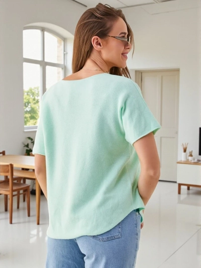 Royalfashion Тонкий жіночий светр з коротким рукавом