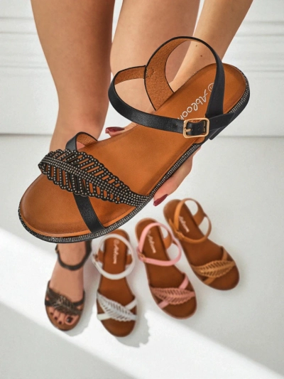 Royalfashion Damen Sandalen mit flacher Sohle Willow Grace