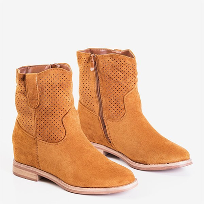 Braune Cowboystiefel mit verdecktem Keil Taize - Footwear