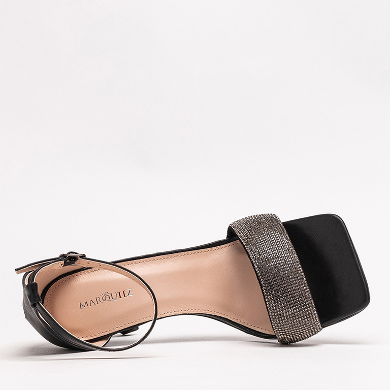 OUTLET Schwarze Damensandalen auf hohem Absatz Enedi - Schuhe