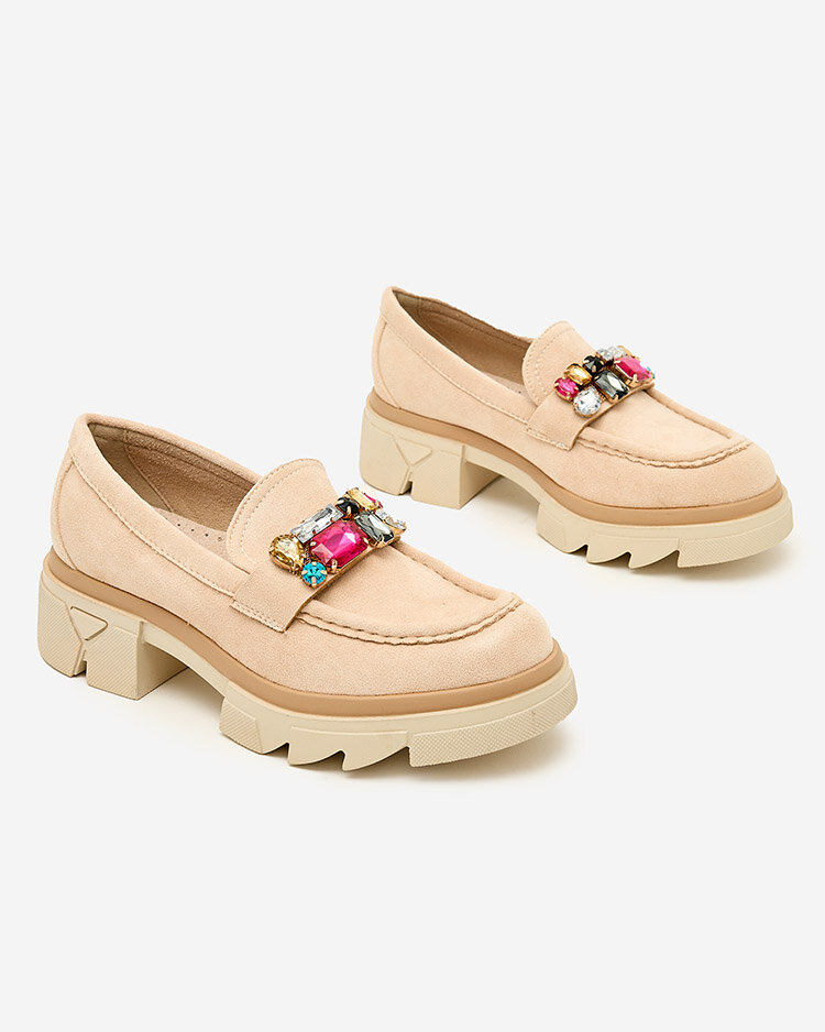 Royalfashion Mokassins mit bunten Steinen Sariner