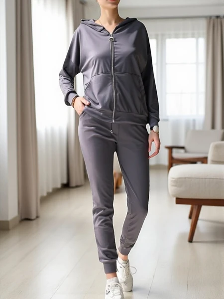 Royalfashion Damen-Set im Velours-Stil