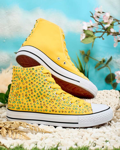 Royalfashion Damen Turnschuhe mit Paillettenbesatz Shis