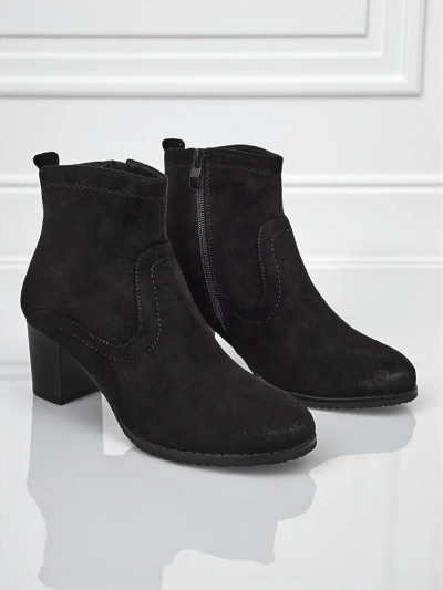 Damen Stiefeletten aus Eco-Wildleder mit Absatz Crimson Echo