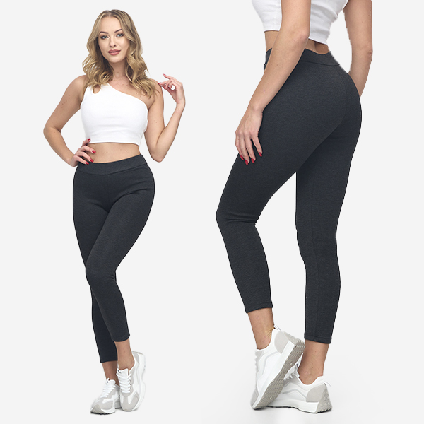 Dunkelgraue Damen-Leggings mit Isolierung - Kleidung