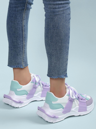 Royalfashion Damen Sport Sneakers mit Gummieinsätzen Bubble