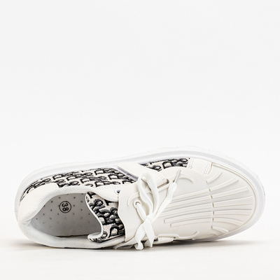 Weiße Sport-Sneaker für Damen mit Ibibis-Aufdruck - Schuhe