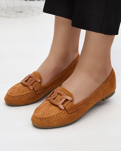 Loafer aus Öko-Wildleder für Damen in der Farbe Reiaka Camel - Schuhe