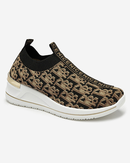 Чорно-коричневі жіночі сліпони з принтом Scerpa- Footwear