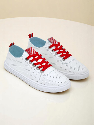 Royalfashion Damen-Ökoleder-Sneaker PureWalk