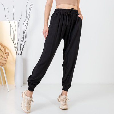 Schwarze Haremshose für Damen - Kleidung