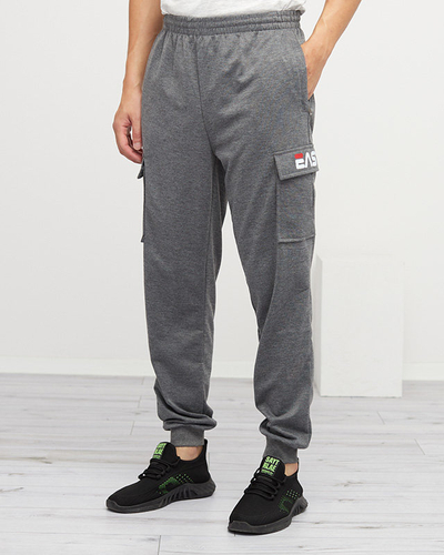 Graue Herren-Jogginghose mit Taschen - Kleidung