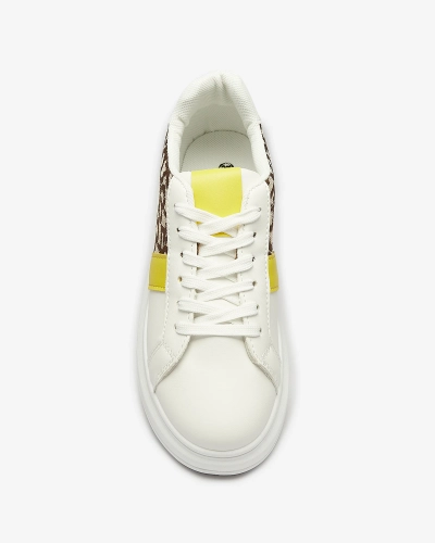 Royalfashion Weiße und braune Damen Sportschuhe Mlysio