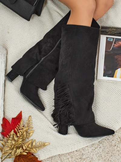 Damenstiefel aus Öko-Wildleder mit Schaft Rimolea