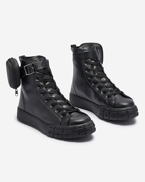 Чорні жіночі спортивні туфлі з сумкою Efiffe- Footwear