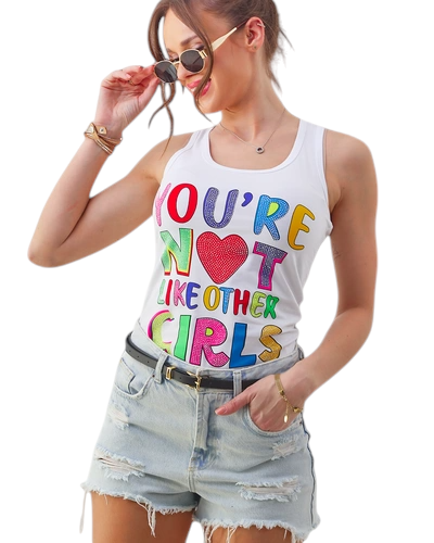 Royalfashion Damen Baumwoll-Top mit Trägern und einzigartigen Printmotiven