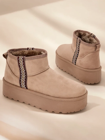 Royalfashion Kurze Stiefel Damen Schneestiefel Stil Haluzi