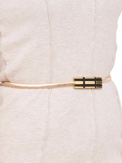 Aurelia Gürtel – Goldener Damen Metallgürtel mit geometrischer Latina-Schnalle