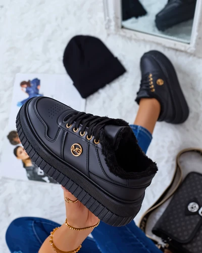 Royalfashion Warme Damen-Sneakers mit Fell Rozit