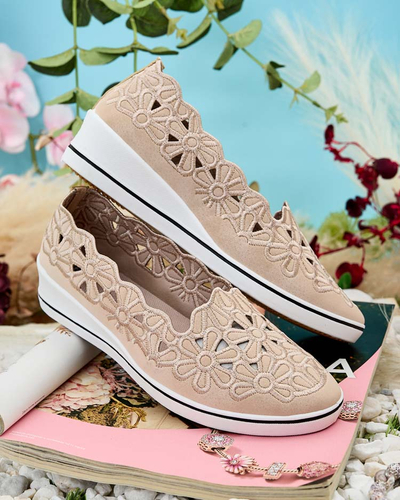 Royalfashion Damen Halbschuhe mit niedrigem Absatz Dellio