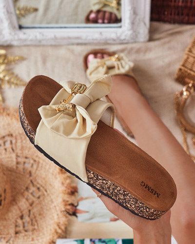 Royalfashion Жіночі шльопанці з бантом Ollnas