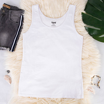 Weißes Damen-Tanktop - Kleidung