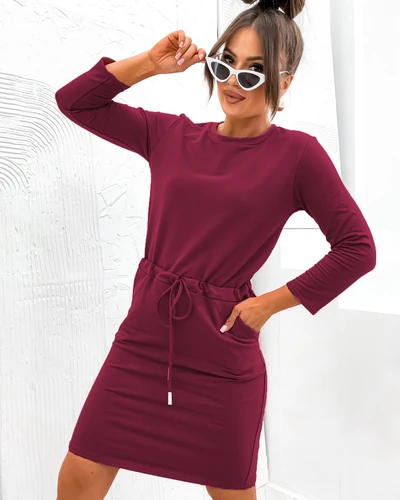 Royalfashion Damen knielanges Kleid aus Stoff