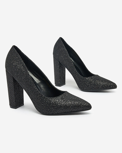 Royalfashion Damen Suvirras Brokat Stiletto Post Top Pumps