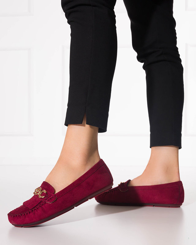 Terikala kastanienbraune Öko-Wildleder-Loafer für Damen - Schuhe