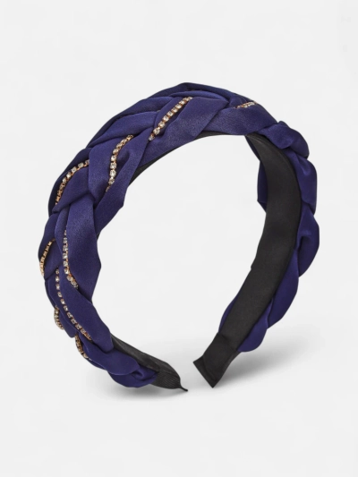 Royalfashion Haarband mit Zopfmuster, verziert mit Zirkonia