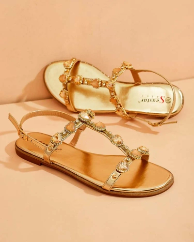 Royalfashion Damen Selina Zirkonia Sandalen