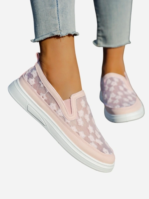 Royalfashion Жіночі сітчасті лофери з квітами Emzos