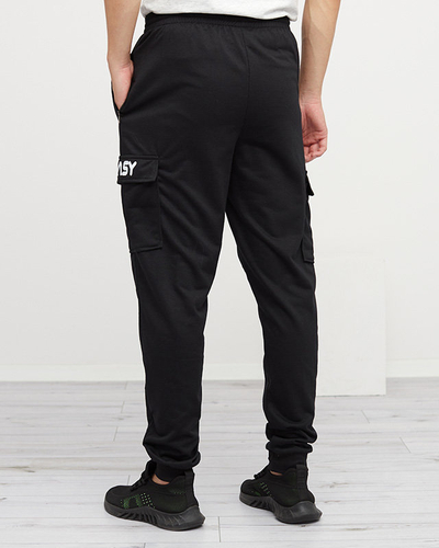 Schwarze Herren-Jogginghose mit Taschen - Kleidung