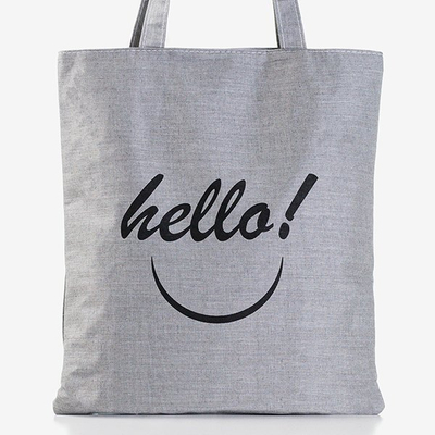 Grau bedruckte Damentasche - Handtaschen