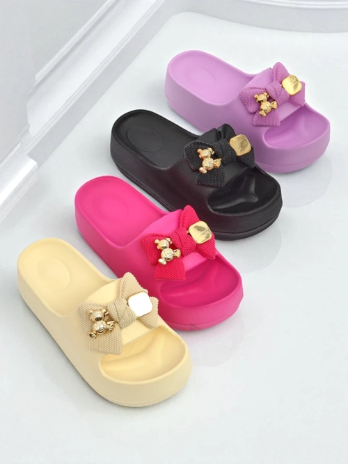 Royalfashion Жіночі гумові в’єтнамки з декоративним бантом Alday