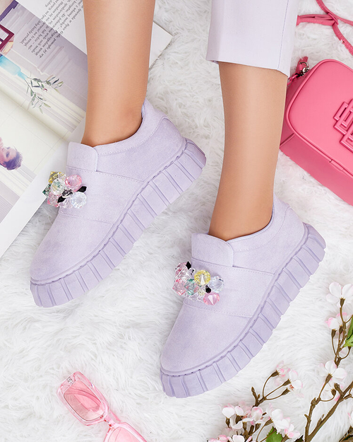 Royalfashion Спортивні напівчеревики з кольоровим камінням Resinello