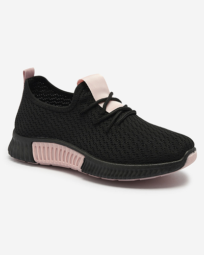 Schwarze Damen-Sportschuhe mit rosa Einsätzen Keteti - Schuhe