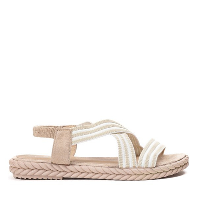 Eliamia beige Damensandalen - Schuhe