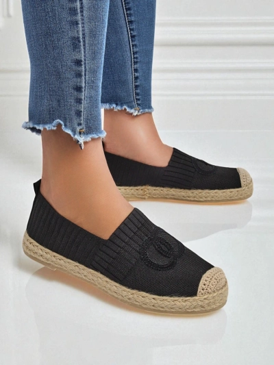 Damen Espadrilles Atena schwarz – flacher Absatz, ökologisches Wildleder