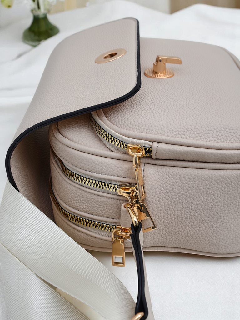 Royalfashion Kleine Damenhandtasche aus Ökoleder mit 2 Fächern