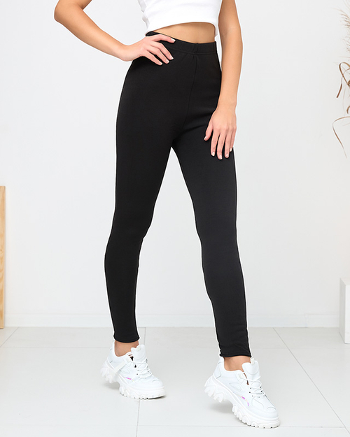 Легінси жіночі класичні утеплені чорні - Одяг