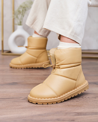 Royalfashion Damen Schlupf-Schneestiefel in braun Nevonsisia