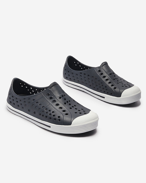 Темно-сині ажурні дитячі гумові кеди Jiteri - Взуття