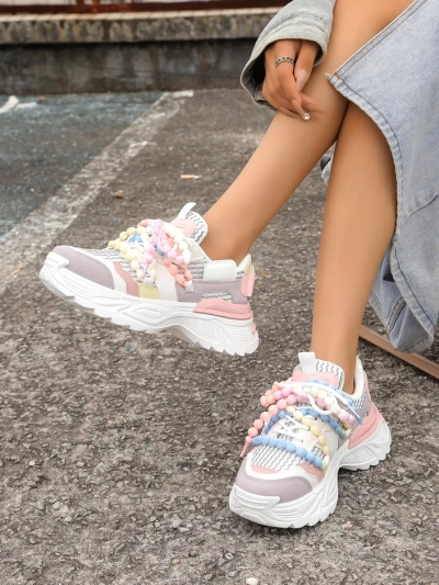 Royalfashion Damen sportliche Sneakers auf dickerer Sohle Loness