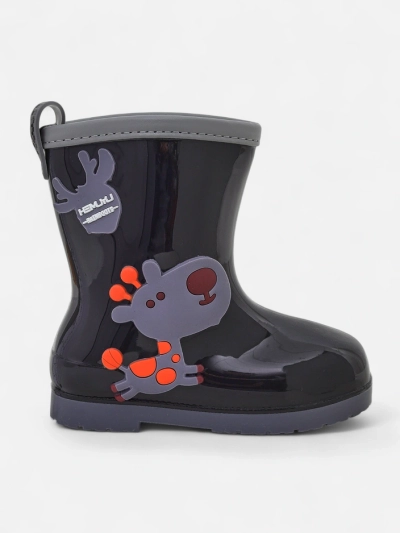 Royalfashion Kinder-Regenstiefel mit Funny Time Patches