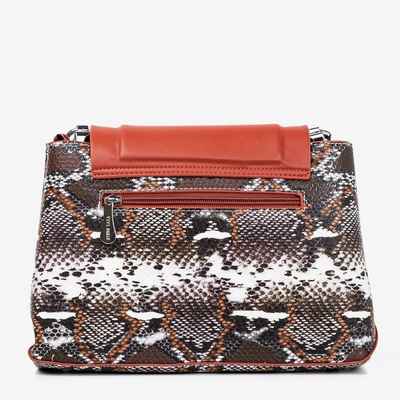 Orange Damenhandtasche a'la Schlangenhaut - Handtaschen