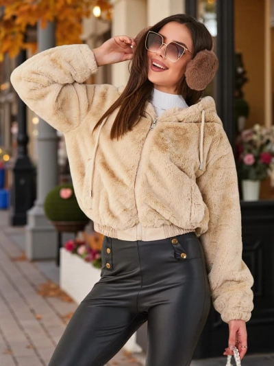 Royalfashion Damen Faux-Fur-Jacke