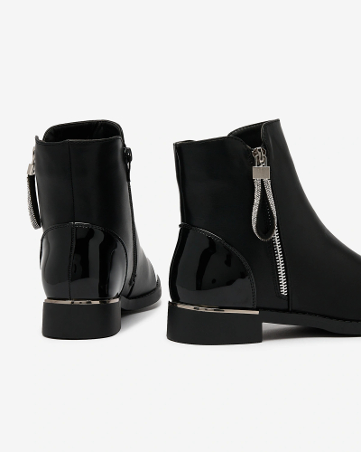 Royalfashion Klassische schwarze Damenstiefel a'la noble boots Urban Glam