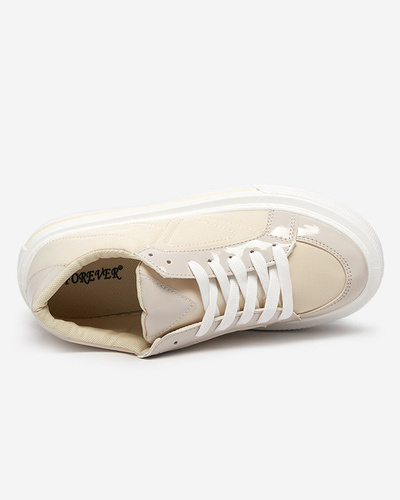 Sportliche Turnschuhe für Damen in Beige Smaqo - Schuhe