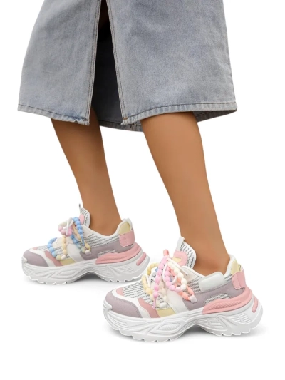 Royalfashion Damen sportliche Sneakers auf dickerer Sohle Loness